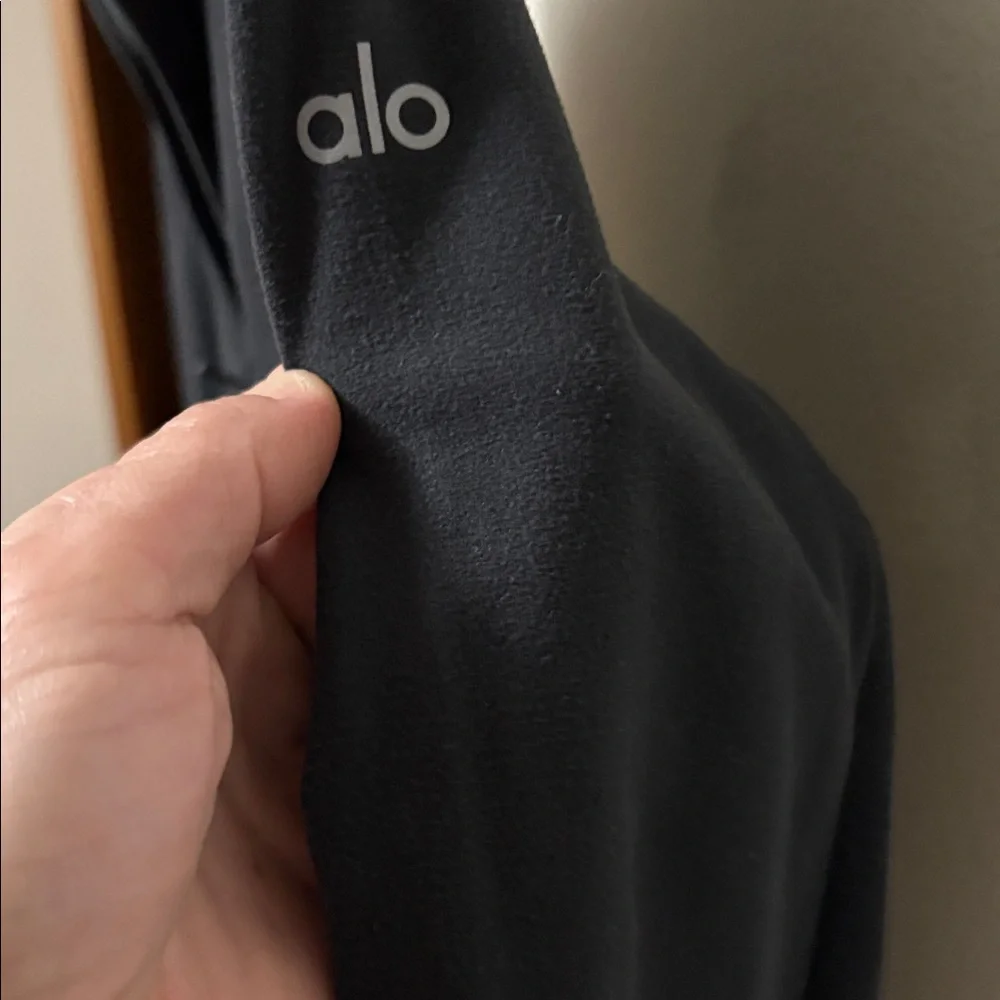 ALO Yoga Alosoft 1/2 zip Rapid Pullover Long Sleeve Top Anthracite Grey NWT XS